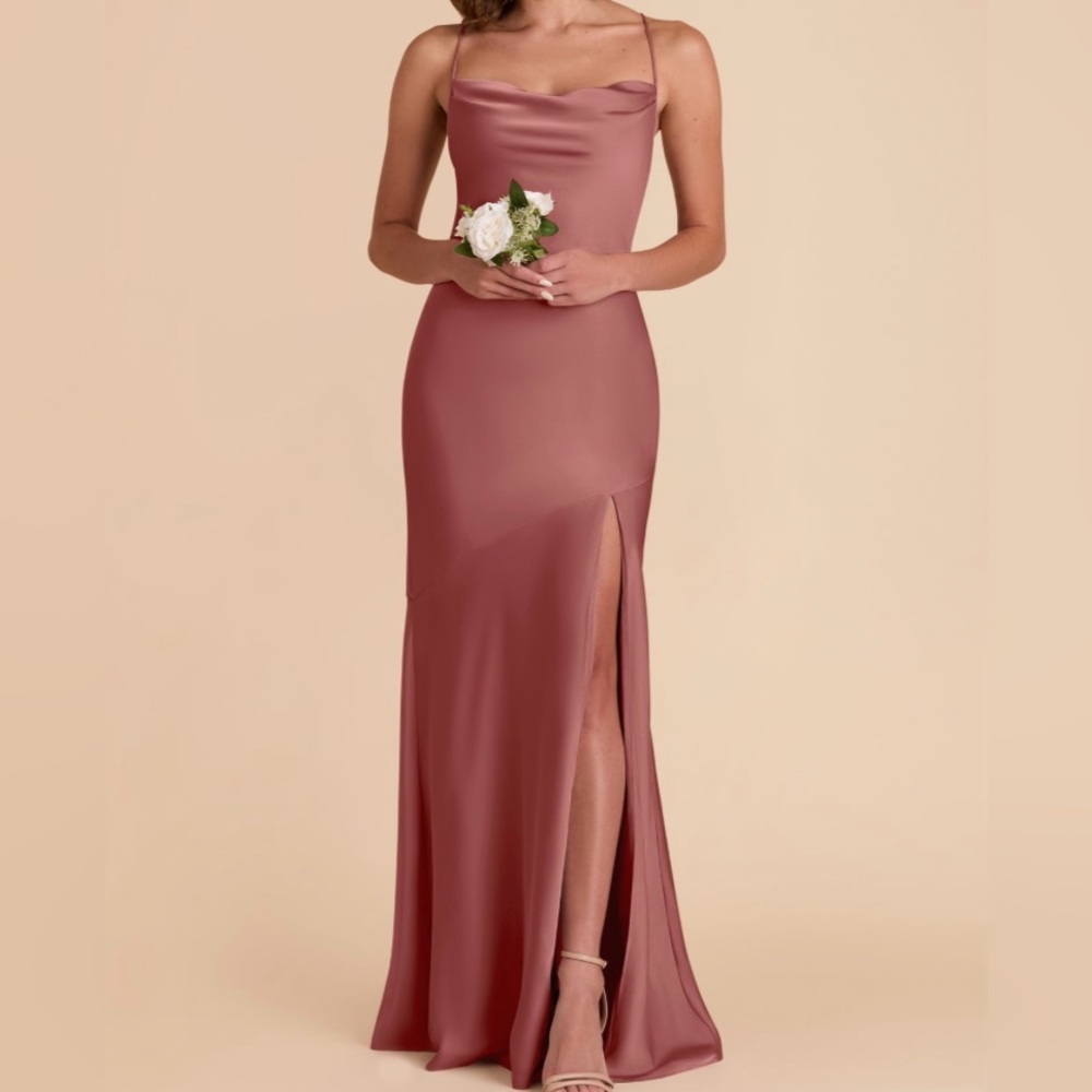 Birdy Grey Olivia Dress in Matte Satin Wild Rose